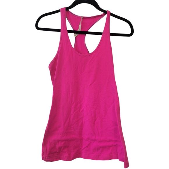 Lululemon Hot Pink Racerback Athletic Workout Tank Size 10 - Picture 1 of 4